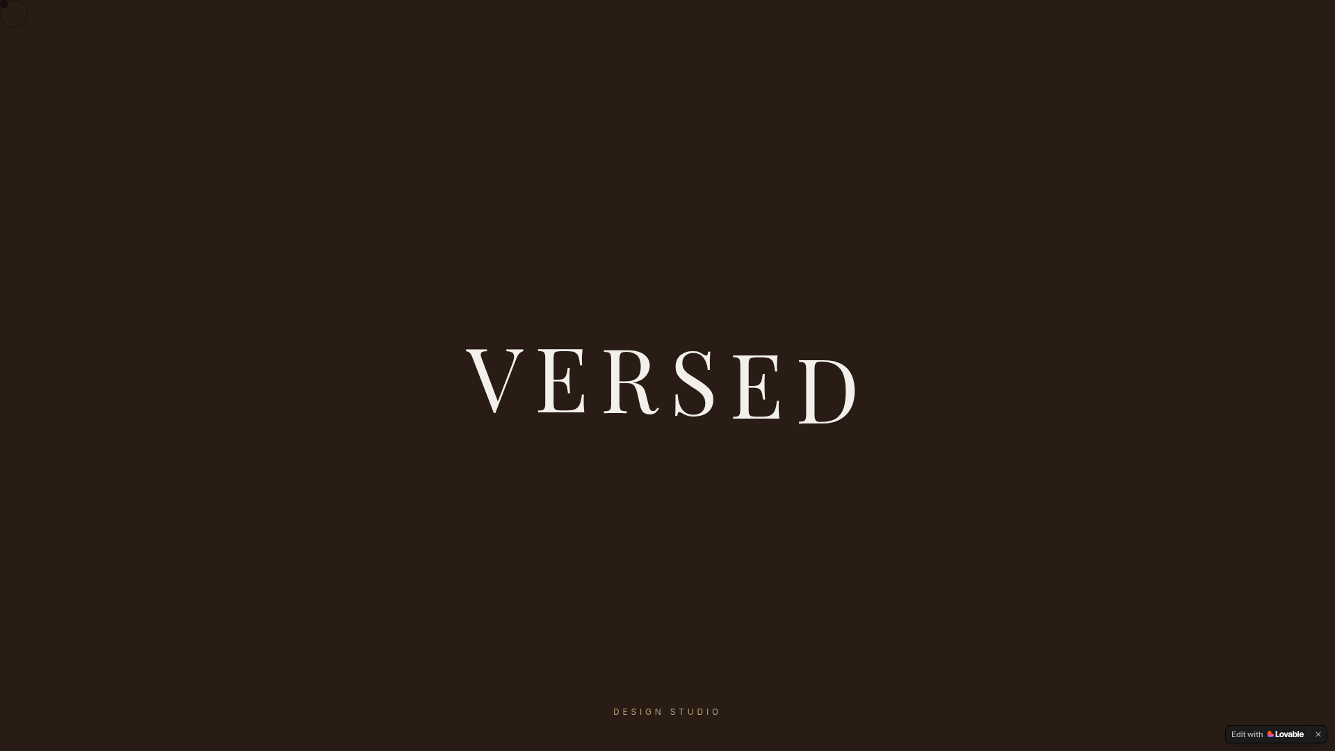 Versed Design Studio hjemmeside